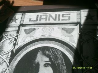 Poster ' Janis ' Petagno vintage 1970 ' Janis Joplin ' Blues 3