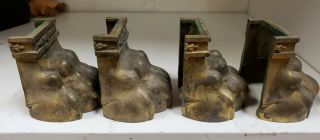 Set of 4 Antique French Rococo Brass Ormolu Feet 2
