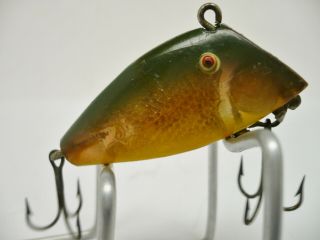 Vintage Fishing Lure Pico Perch,  Swim Perch In Sgp - 9 Green Shad Gold Flash,  Thin