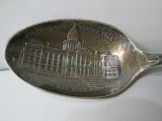 State Capitol Denver Colorado General W Denver Sterling Silver Souvenir Spoon 3