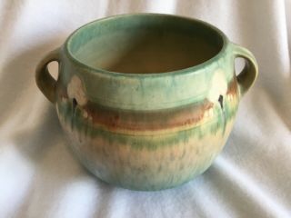 Antique Roseville Blue Monticello Arts & Crafts Period Mission Style Vase 8