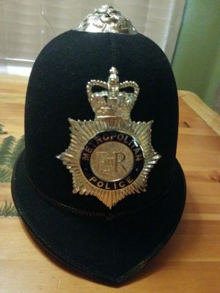 Pristine Vintage London Metropolitan Police Hat/ Helmet Bobby