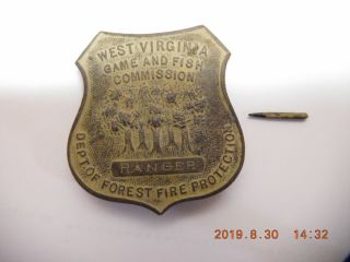 Obscure West Virginia Game And Fish Commission Fire Ranger Lapel Hat Cap Badge
