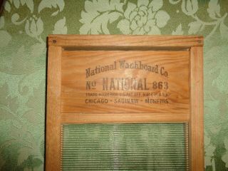Vintage Antique Lingerie National Washboard 863 Glass King Chicago Saginaw Memph 5