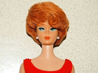 Barbie: Vintage Redhead Bubblecut Barbie Doll W/american Girl Face