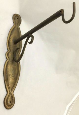 Hook / Plant Hanger Vintage / Antique Fancy Solid Brass Wall Mounted Italy