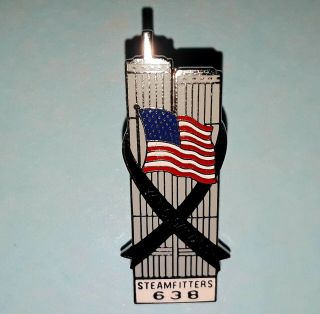 Twin Towers 9/11 Ua Plumbers Pipefitters Steamfiters Union Local 638 Lapel Pin