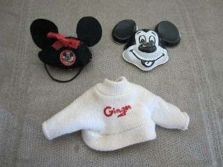 Vintage Ginger Doll Mickey Mouse Mask,  Hat & Ginger Sweater 1950 