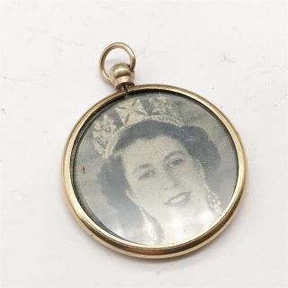Antique Victorian 9ct Rolled Gold Two Sided Large Round Photo Locket Pendant