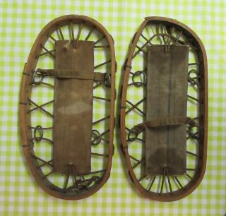 Antique Vintage J.  & A.  H.  1940 British Military Army Wwii Bear Paw Snowshoes