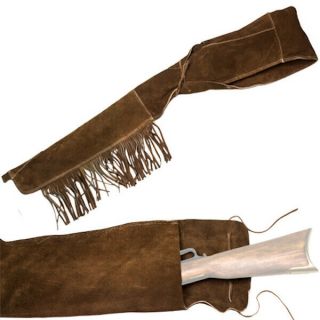 Old West - Style Suede Cowboy Rifle Scabbard Collectible Empty