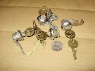 (4) Vintage Hudson 7/16 " Cam Locks Keyed Alike
