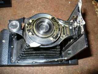 Antique Kodak Autographic Folding Camera With Leather Case