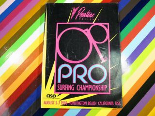Vtg 1988 Op Pro Surfing Championship Program
