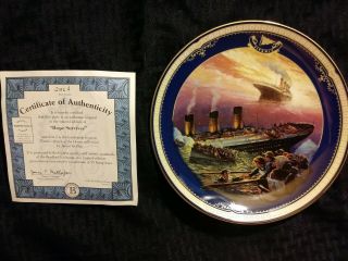 Antique " Hope Survives " Titanic Queen Of The Ocean Authentic Plateware 2152a
