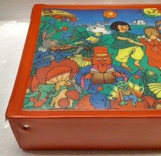 Vintage 1984 Baroco Red Kids Childs Toy Doll Storage Carry Case Trunk Suitcase 2