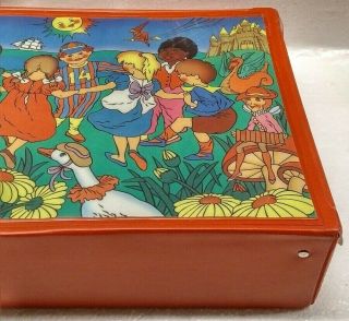 Vintage 1984 Baroco Red Kids Childs Toy Doll Storage Carry Case Trunk Suitcase 3