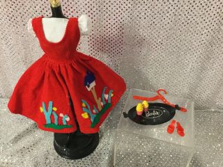 Friday Night Date Red Ooak One Of A Kind Barbie Doll Dress Tray Outfit Set