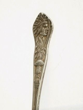 Vintage Unity Silver Co Native American Collectible Spoon 6 