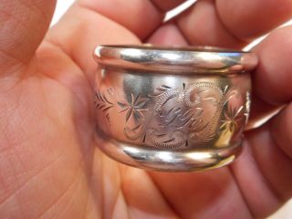 Antique Sterling Silver Napkin Ring Victorian Georgian Over 100 Years Old