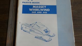 Vintage Massey Ferguson Snowmobile ' 77 Massey Whirlwind Dealer Parts Book 2