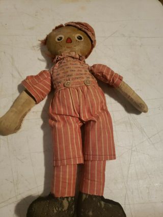 Vintage/antique 16 " Raggedy Andy Doll
