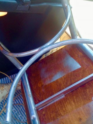 Vintage Industrial Natural Wood and Metal School Student Desk Chair 3