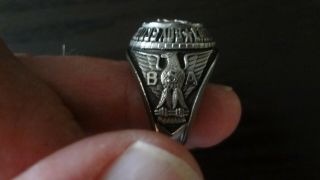 VINTAGE BOY SCOUT OF AMERICA EAGLE SCOUT RING GREAT SHAPE 3