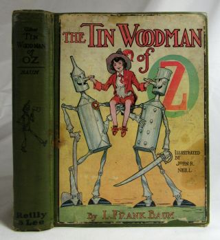 1923 The Tin Woodman Of Oz L Frank Baum Color Plates Antique Children 