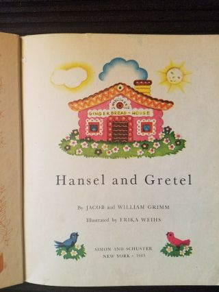 Vintage Little Golden Book Hansel and Gretel 17 1st ed.  1945 3