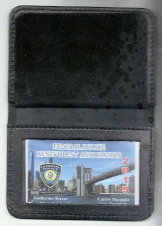 DEA Special Agent Antique Pin Wallet w/Federal Police Benevolent Assn 2019 card 2