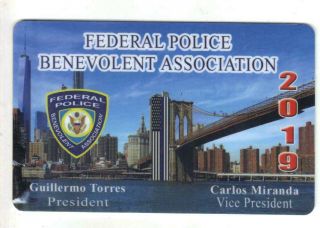 DEA Special Agent Antique Pin Wallet w/Federal Police Benevolent Assn 2019 card 3