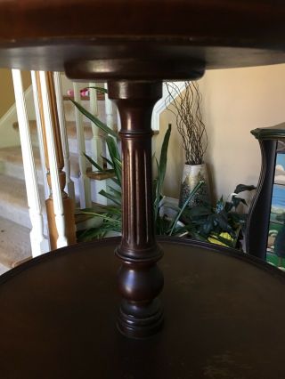 Mahogany Carved Claw Foot Side 3 Tier Table by Brandt 4010 8