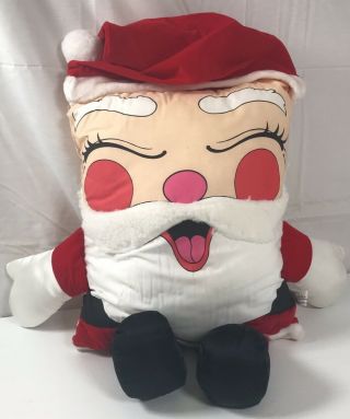 Pillow People 1985 Vintage Plush Santa Clause Pillow Mr Jolly Red Suit Boots Hat