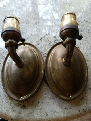 Antique Vintage Matching Set Of Electric Wall Candle Sconces Art Deco