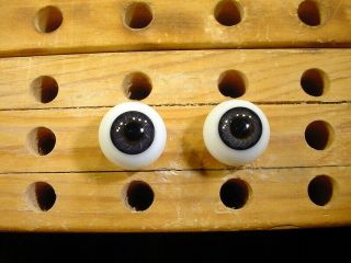 A Pair Vintage Doll Glass Eyes Size 22 Mm For Bisque Doll Doctor Age 1910 A 3625