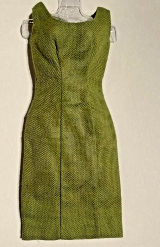 Vintage Barbie Poodle Parade Htf Lined Green Sheath Dress 1643 1965