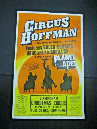 ^ CIRCUS HOFFMAN Planet of the Apes circus Poster - Wildest Show on Earth 1974 3