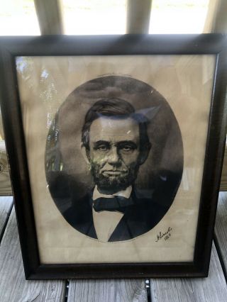 Rare Antique Engraving Of Abraham Lincoln 1906 Francis D Tandy Co.  Hicks 1864