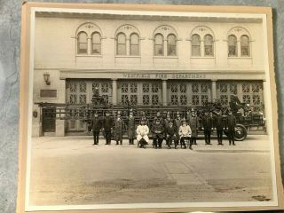 Westfield Nj Antique Real 9 7/8 Inch Photo Fireman Fire Department House