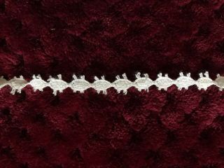 Vintage French Lace Trim Insertion 3.  75 Yards By 1/4 " For Child/doll Dress