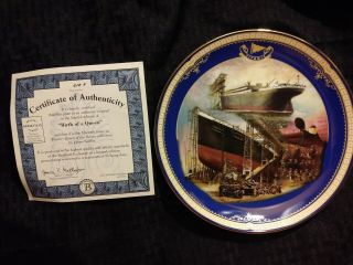 Antique " Birth Of A Queen " Titanic Queen Of The Ocean Authentic Plateware 508a