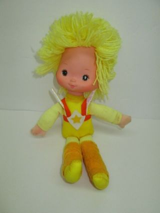 1983 Hallmark Rainbow Brite Plush 11 " Canary Yellow Doll W/ Leg Warmers.  Good