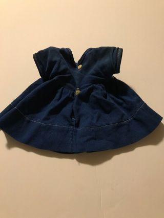 Antique Vintage 1930 ' s IDEAL SHIRLEY TEMPLE DOLL Dress Blue With Scottie Dogs 5