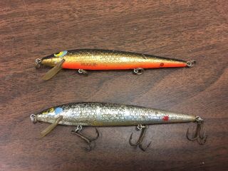 2 Vintage Smithwick Rogue Unknown Color Rattling Fishing Lure Suspending Bass