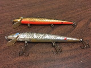 2 VINTAGE SMITHWICK ROGUE Unknown Color RATTLING FISHING LURE Suspending Bass 4