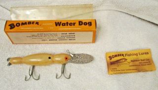 Vintage Unique Bomber " Water Dog " In Package & Paper Glitter On Front