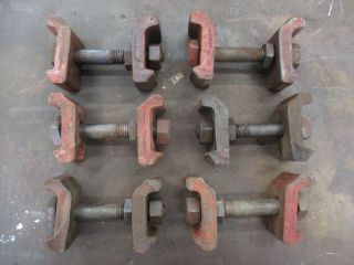 IH Farmall M H MTA Set Of 6 Rear Wheel Bolts & Clamps Wedges Antique Tractor 16 5
