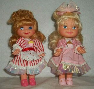 Vintage 1988 Cherry Merry Muffin & 1989 Peppermint Penny 6 " Dolls All