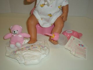 Zapf Creations Baby Born Interactive Doll Blue Eyes With Accessories Vintage 2